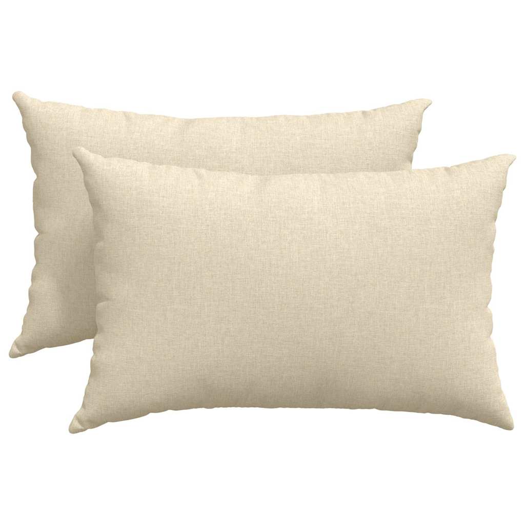 Kanapé párnák 2 pcs szövet Krém 60 x 40 cm