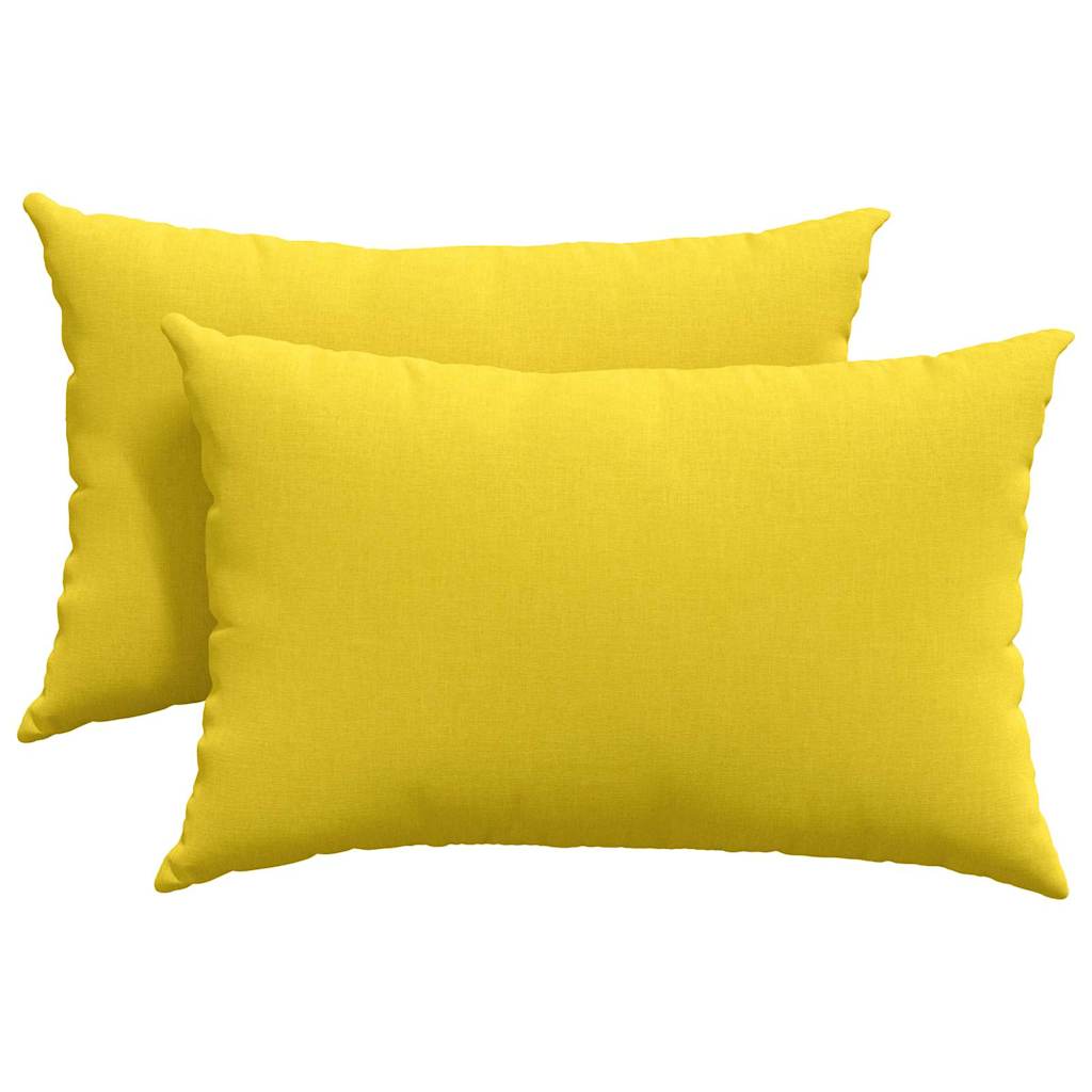 Kanapé párnák 2 pcs szövet Világos sárga 60 x 40 cm