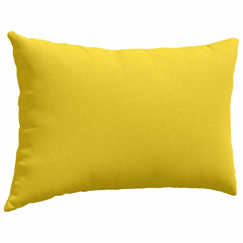 Kanapé párnák 2 pcs szövet Világos sárga 60 x 40 cm