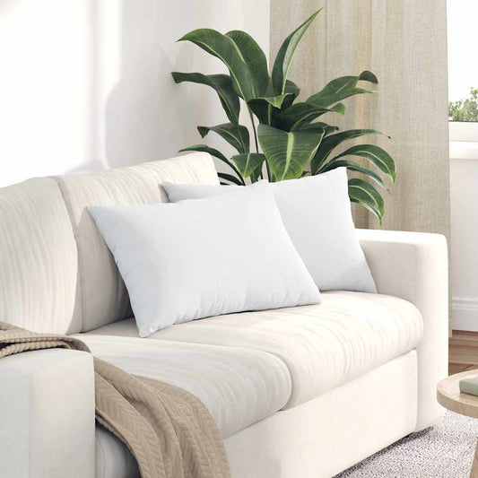 Kanapé párnák 2 pcs Fehér 60 x 40 cm szövet