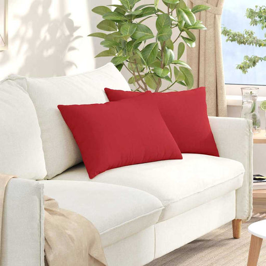 Kanapé párnák 2 pcs Piros 60 x 40 cm szövet