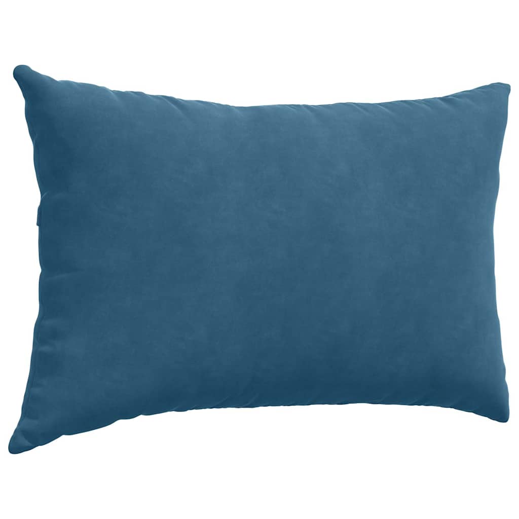 Kanapé párnák 2 pcs Kék 60 x 40 cm Bársonyos szövet