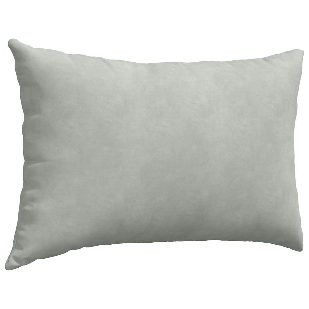 Kanapé párnák 2 pcs Világosszürke 60 x 40 cm Bársonyos szövet