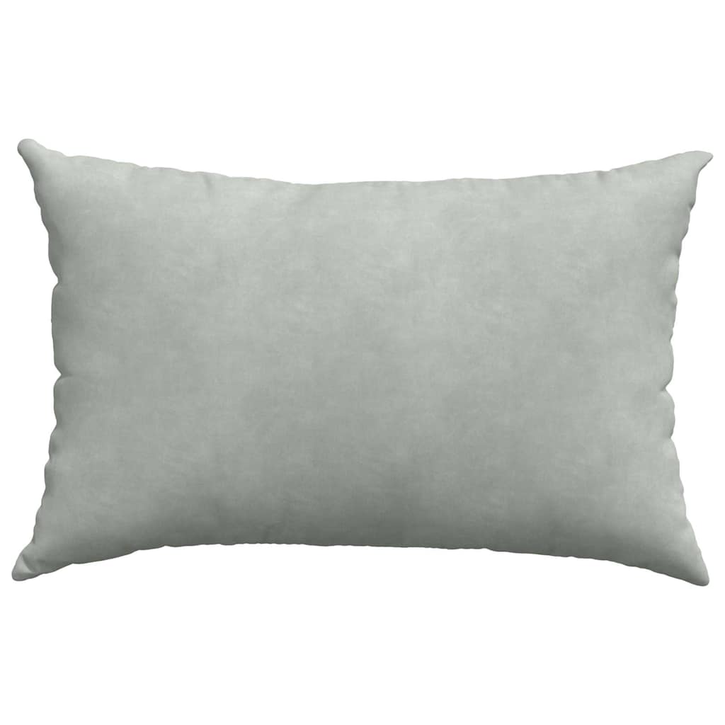 Kanapé párnák 2 pcs Világosszürke 60 x 40 cm Bársonyos szövet