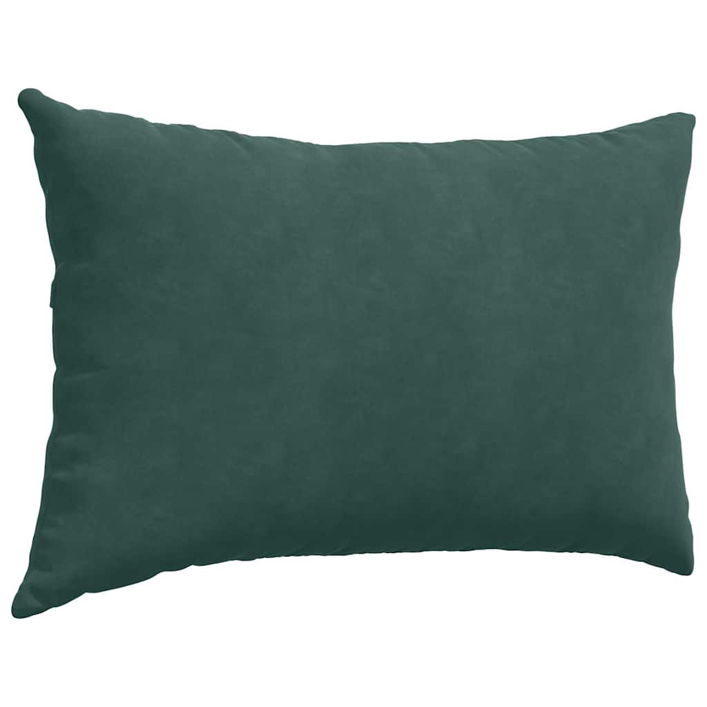 Kanapé párnák 2 pcs Sötétzöld 60 x 40 cm Bársonyos szövet