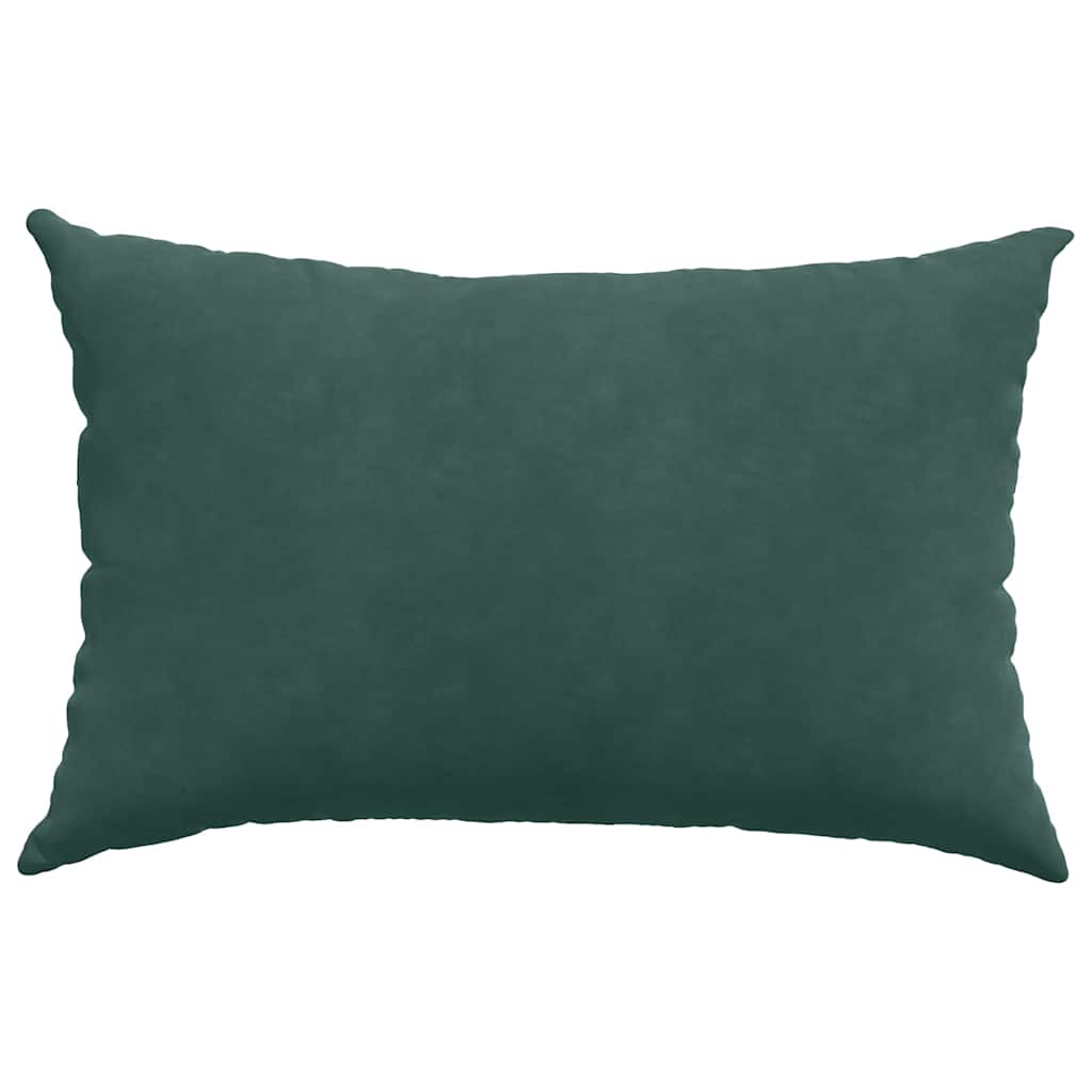 Kanapé párnák 2 pcs Sötétzöld 60 x 40 cm Bársonyos szövet