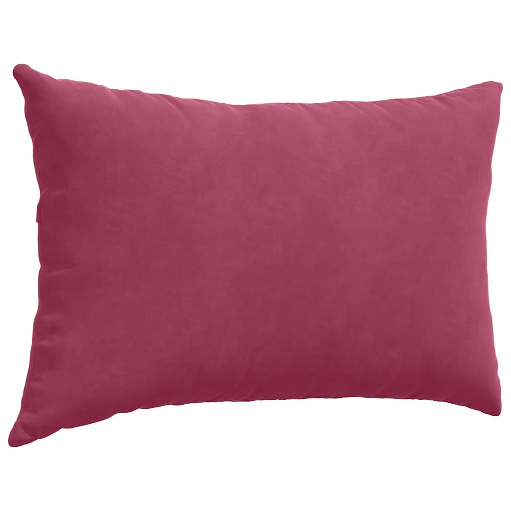 Kanapé párnák 2 pcs Bordó 60 x 40 cm Bársonyos szövet