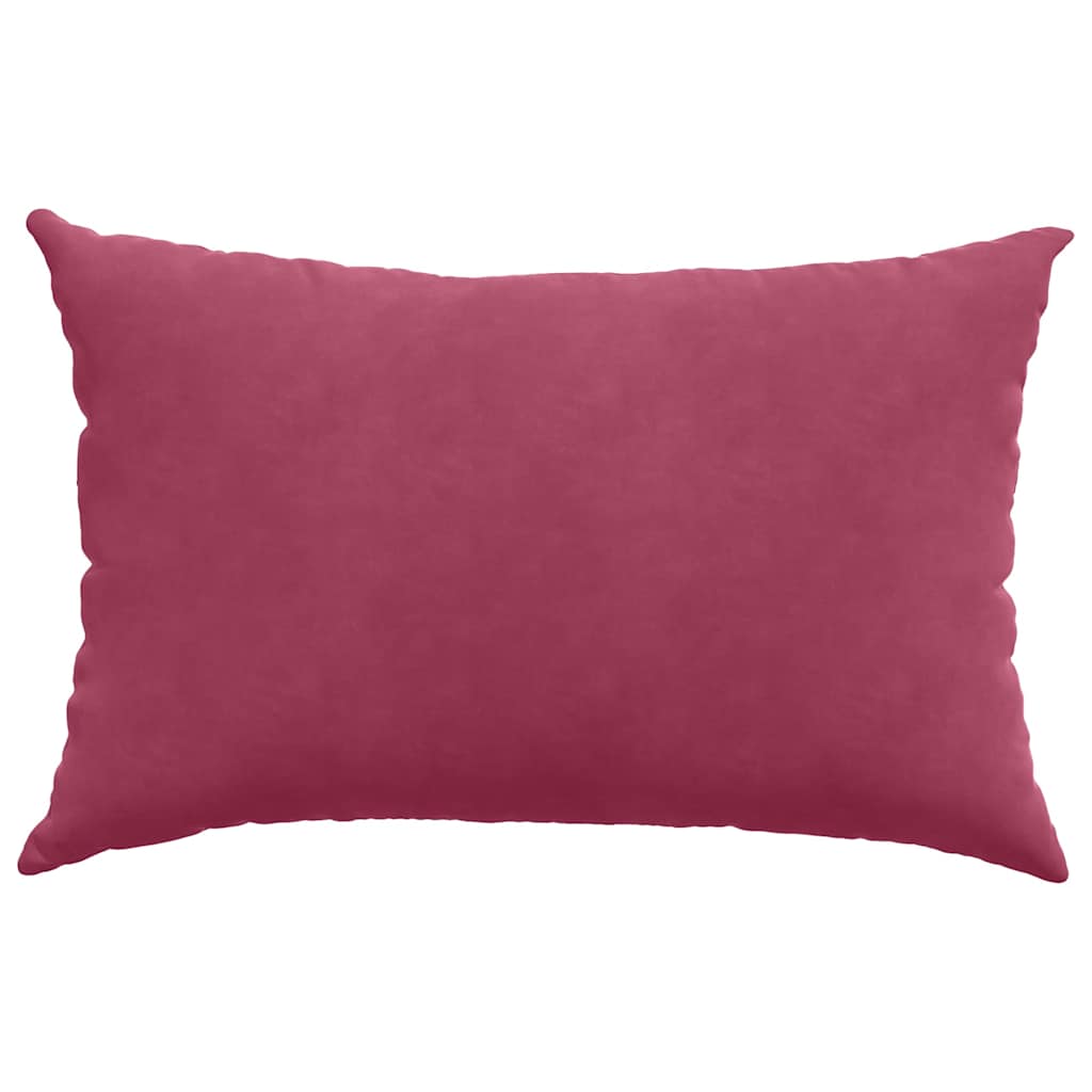 Kanapé párnák 2 pcs Bordó 60 x 40 cm Bársonyos szövet