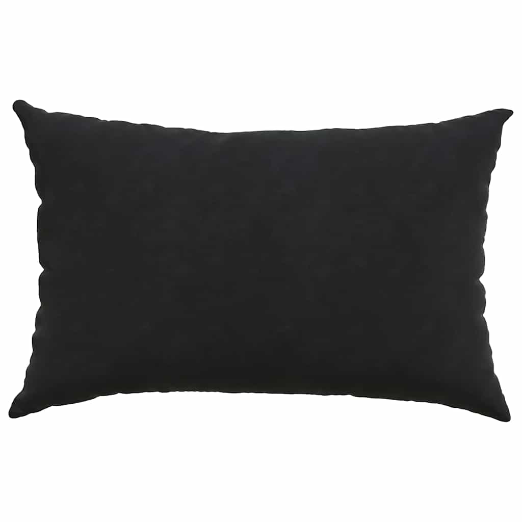 Kanapé párnák 2 pcs Fekete 60 x 40 cm Bársonyos szövet