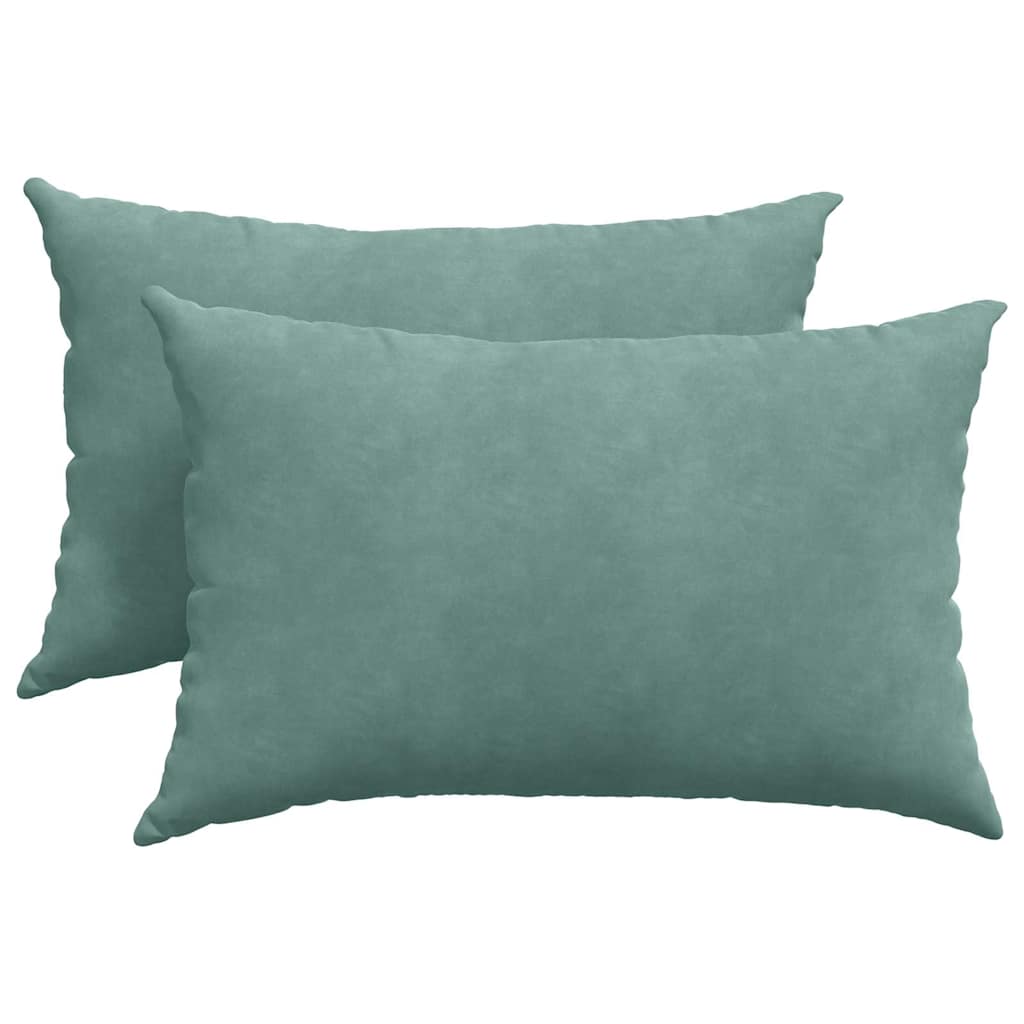 Kanapé párnák 2 pcs Tengeri Zöld 60 x 40 cm Bársonyos szövet