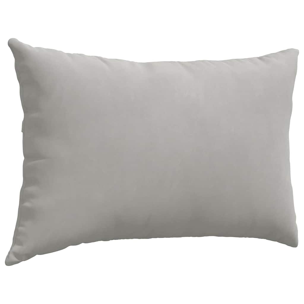 Kanapé párnák 2 pcs Világosszürke 60 x 40 cm szövet