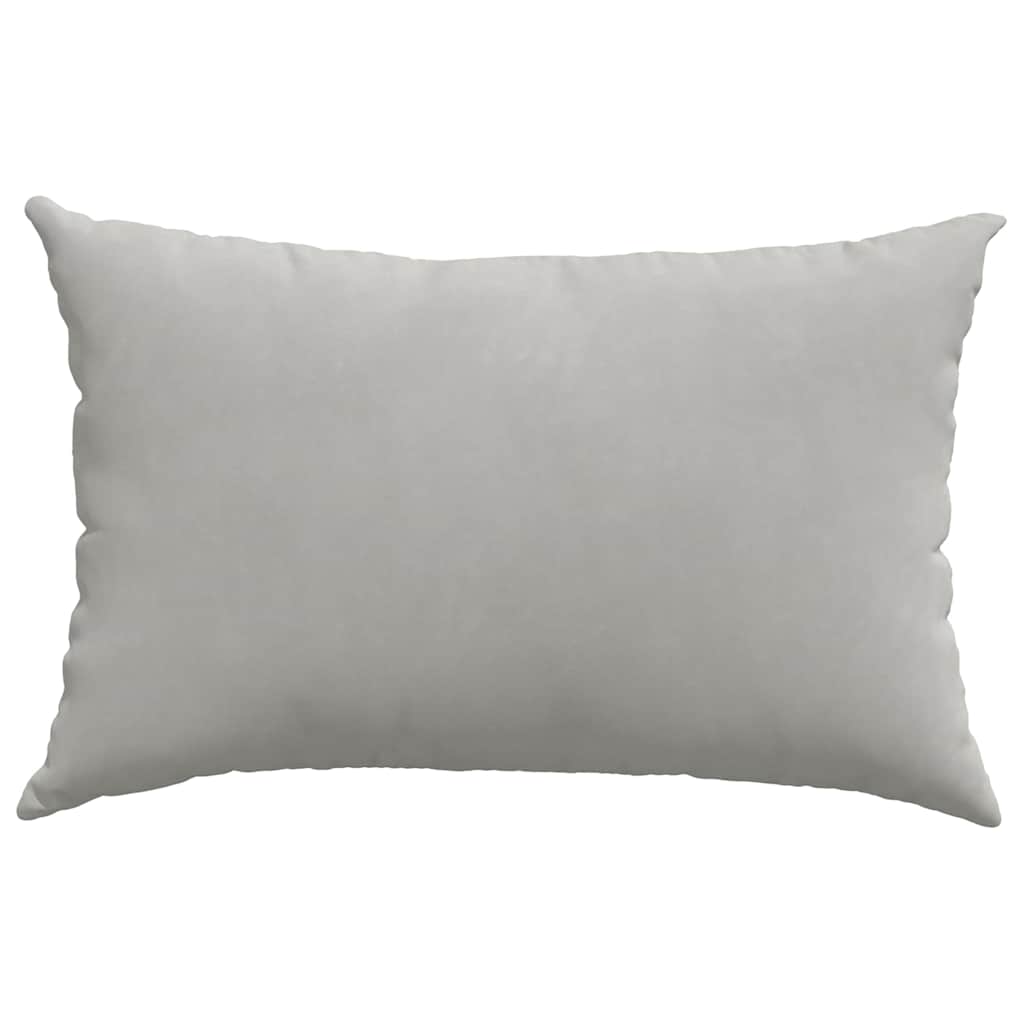 Kanapé párnák 2 pcs Világosszürke 60 x 40 cm szövet