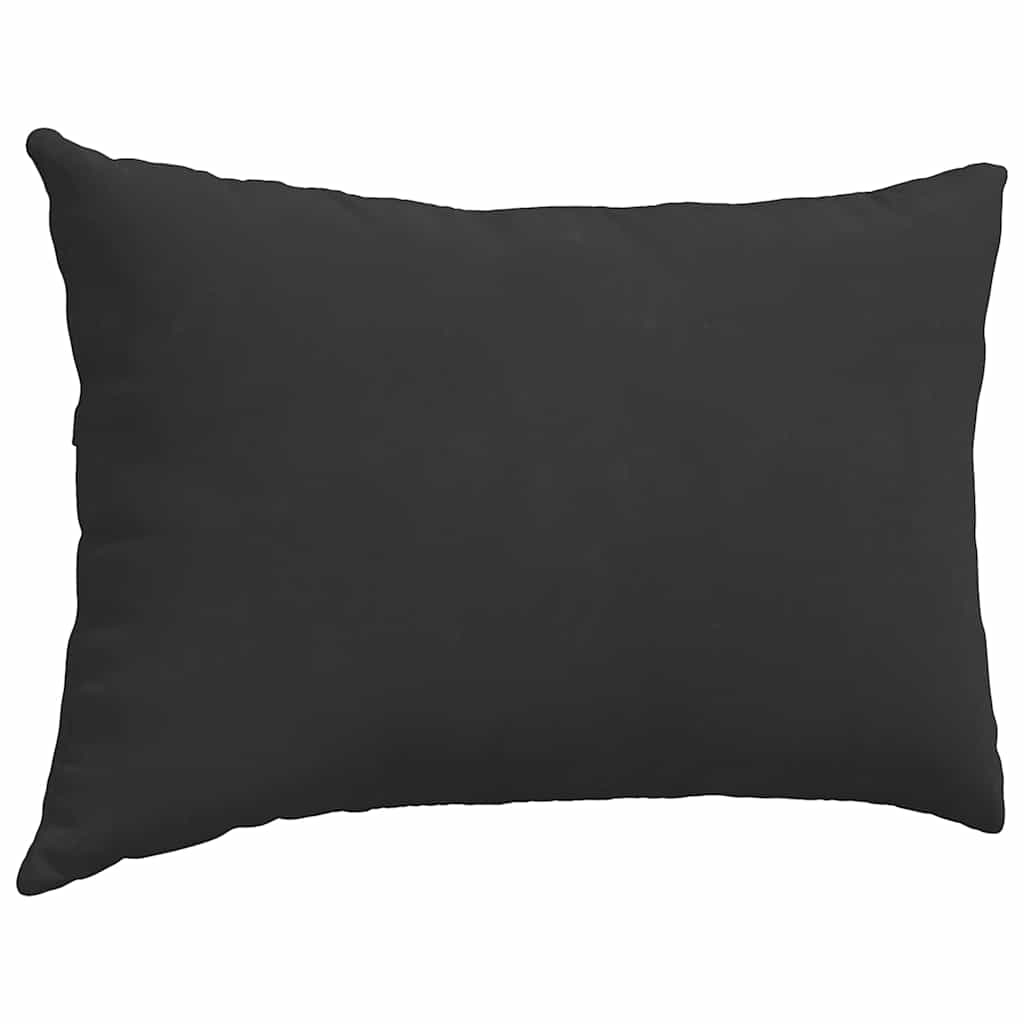 Kanapé párnák 2 pcs Fekete 60 x 40 cm szövet