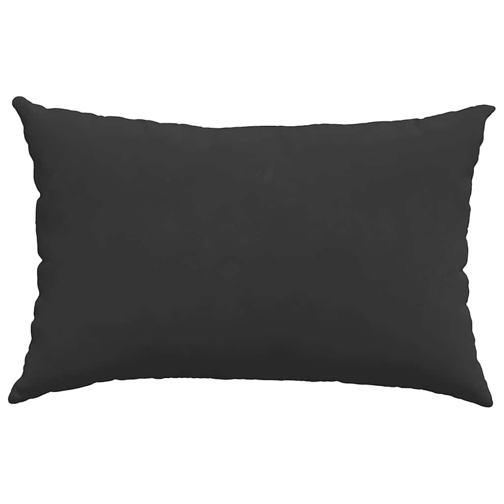 Kanapé párnák 2 pcs Fekete 60 x 40 cm szövet