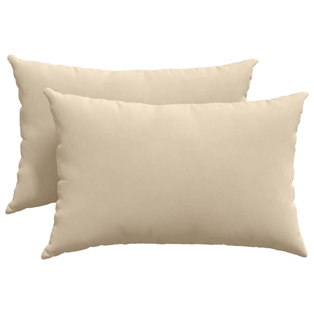 Kanapé párnák 2 pcs Krém 60 x 40 cm szövet