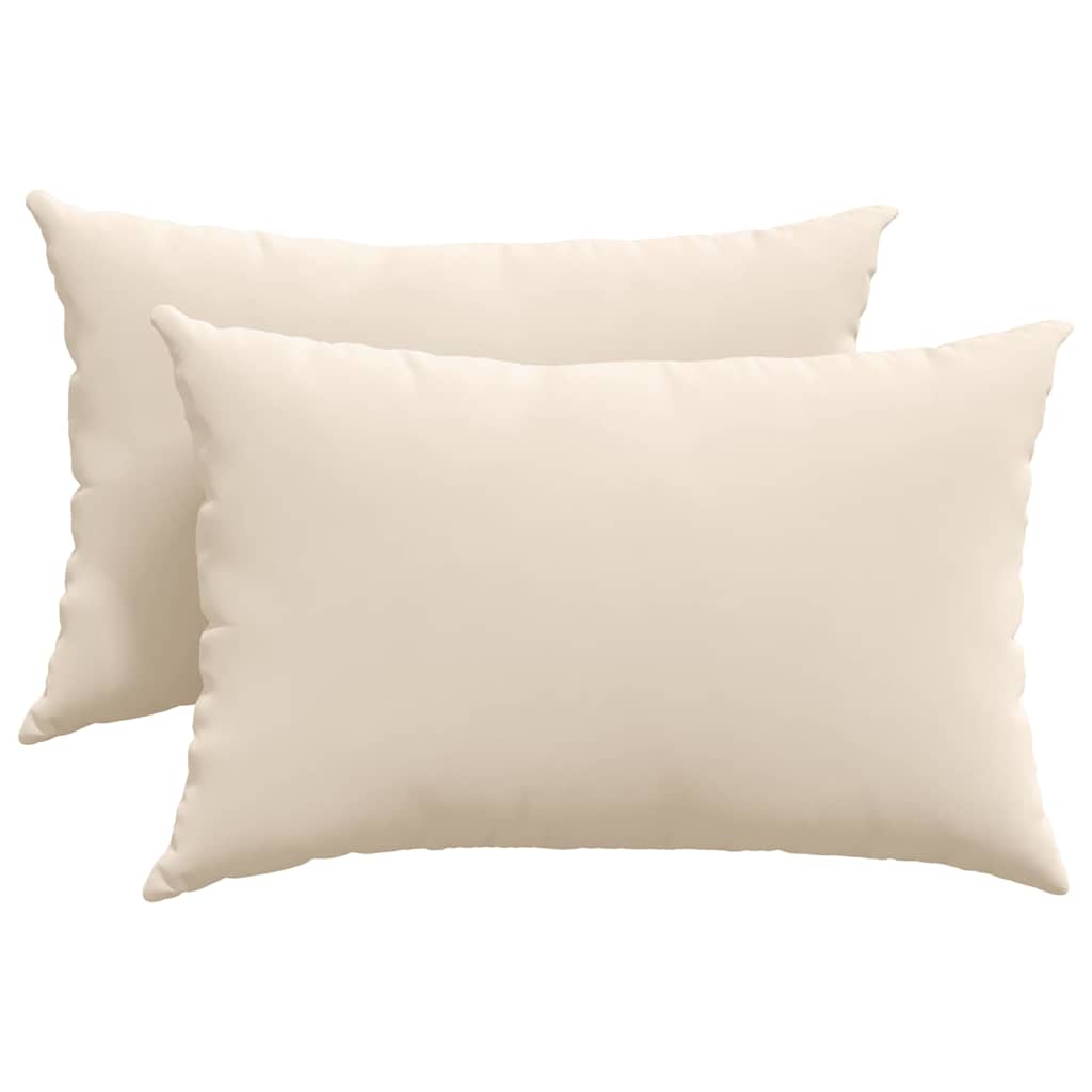 Kanapé párnák 2 pcs Bézs 60 x 40 cm szövet