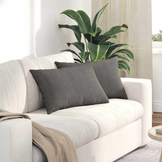 Kanapé párnák 2 pcs Világosszürke 60 x 40 cm Bársonyos szövet