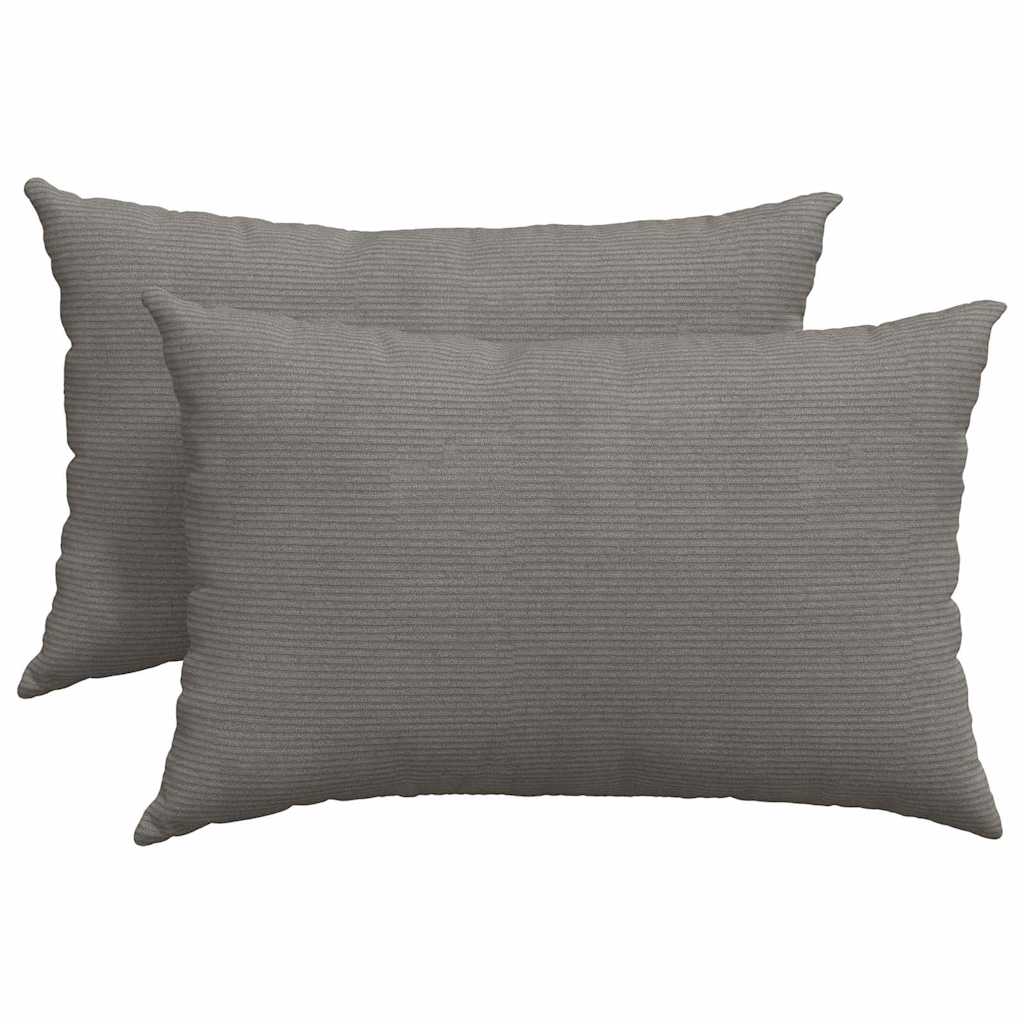 Kanapé párnák 2 pcs Világosszürke 60 x 40 cm Bársonyos szövet