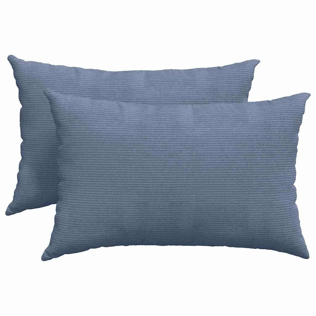 Kanapé párnák 2 pcs Kék 60 x 40 cm Bársonyos szövet