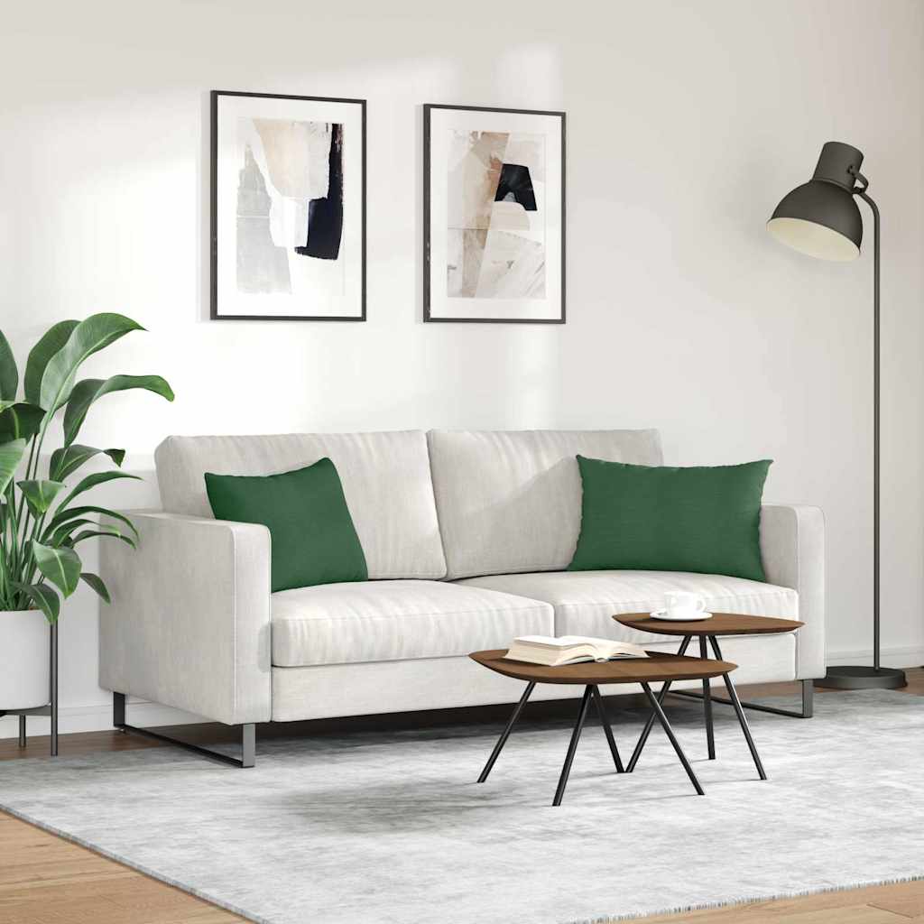 Kanapé párnák 2 pcs Sötétzöld 60 x 40 cm Bársonyos szövet