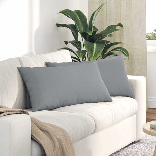 Kanapé párnák 2 pcs Világosszürke 80 x 40 cm szövet