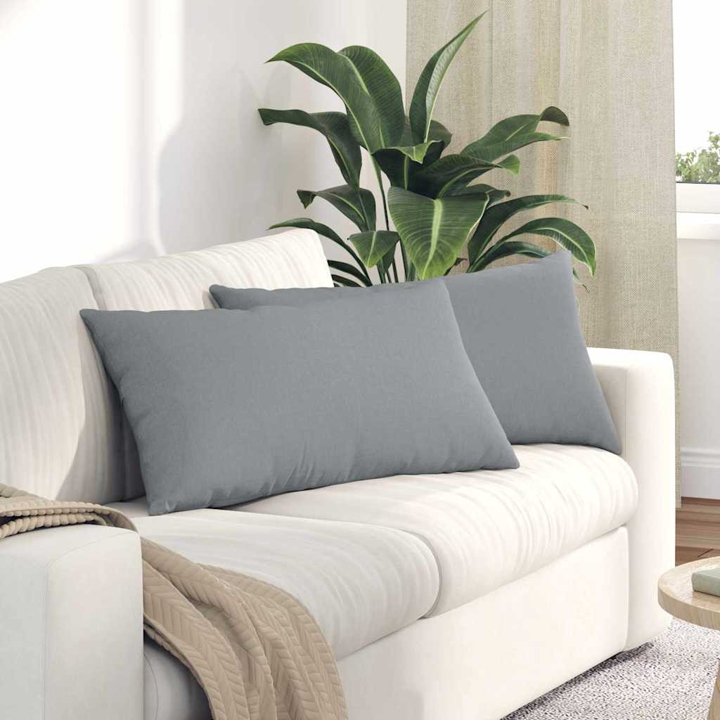 Kanapé párnák 2 pcs Világosszürke 80 x 40 cm szövet
