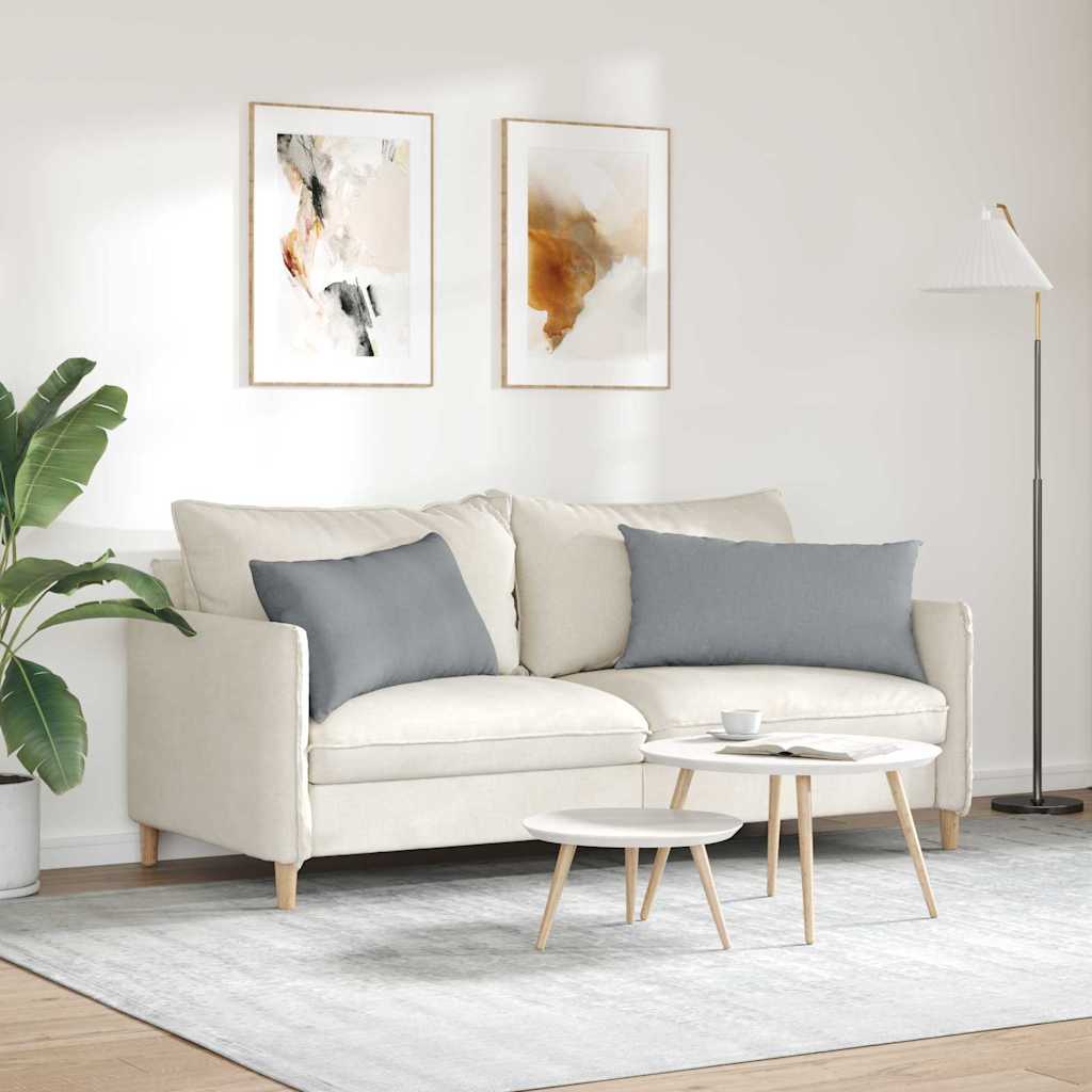 Kanapé párnák 2 pcs Világosszürke 80 x 40 cm szövet