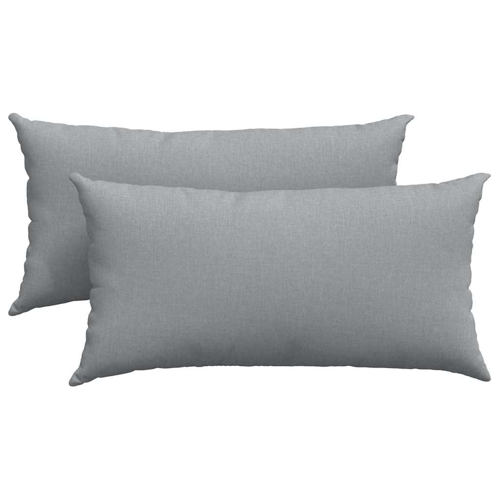 Kanapé párnák 2 pcs Világosszürke 80 x 40 cm szövet