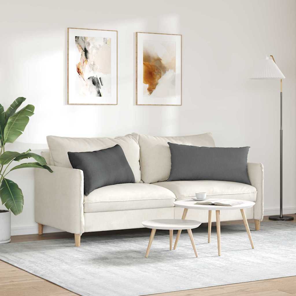 Kanapé párnák 2 pcs Sötétszürke 80 x 40 cm szövet