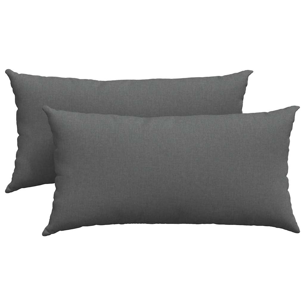 Kanapé párnák 2 pcs Sötétszürke 80 x 40 cm szövet
