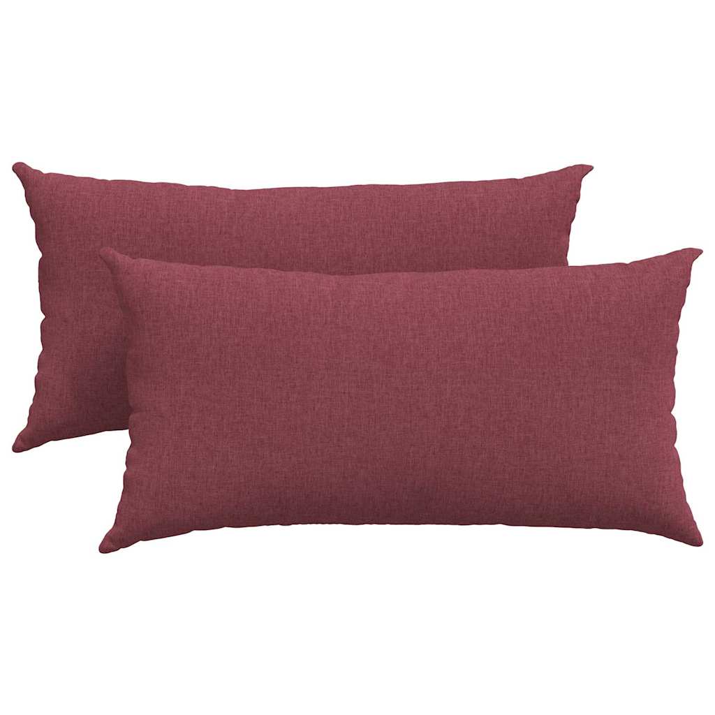 Kanapé párnák 2 pcs Bordó 80 x 40 cm szövet