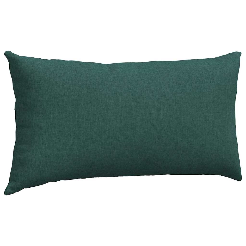 Kanapé párnák 2 pcs Sötétzöld 80 x 40 cm szövet