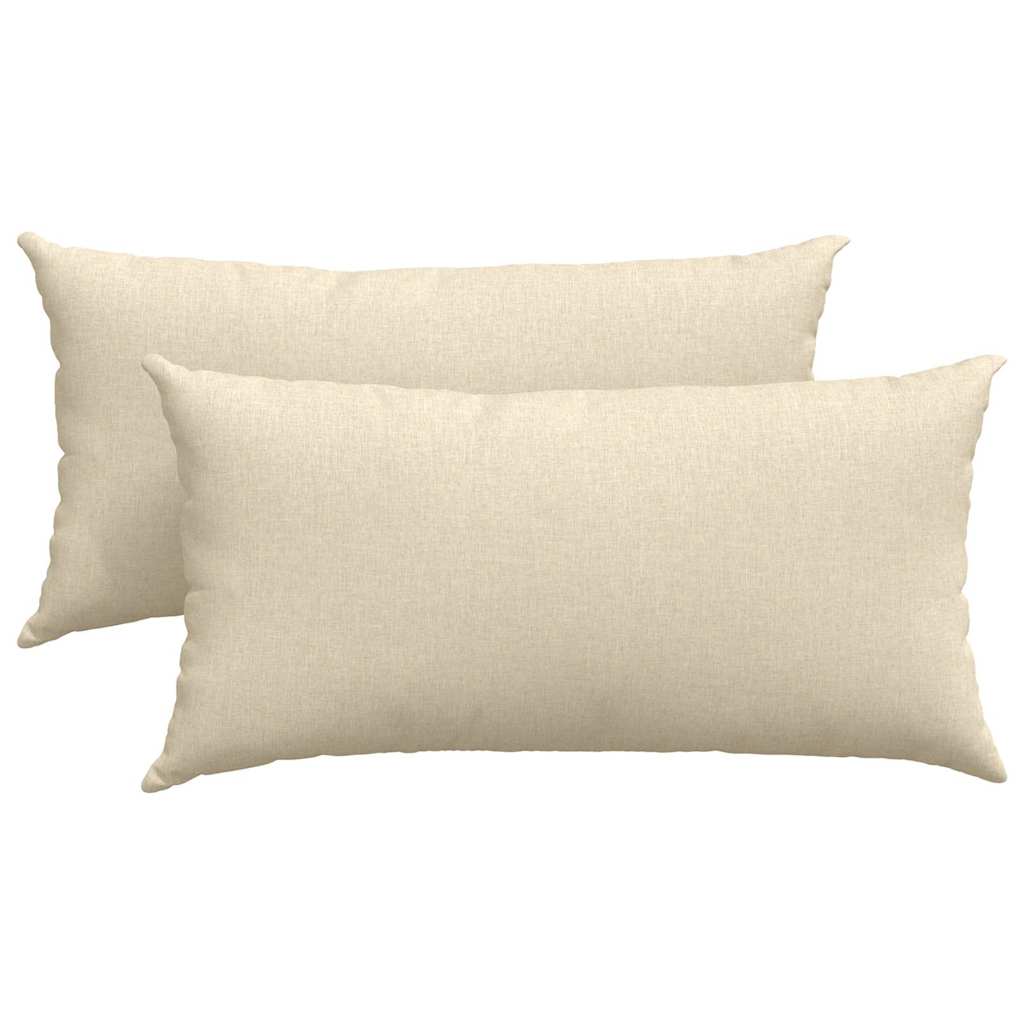 Kanapé párnák 2 pcs Krém 80 x 40 cm szövet