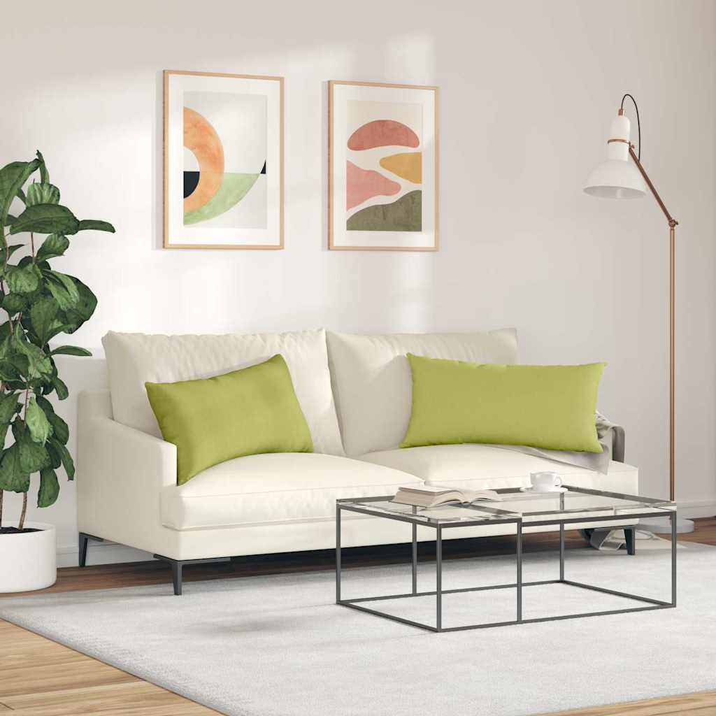 Kanapé párnák 2 pcs Világos zöld 80 x 40 cm szövet