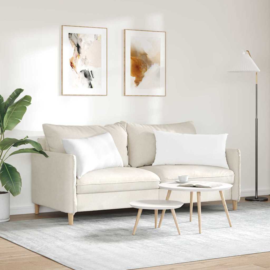 Kanapé párnák 2 pcs Fehér 80 x 40 cm szövet