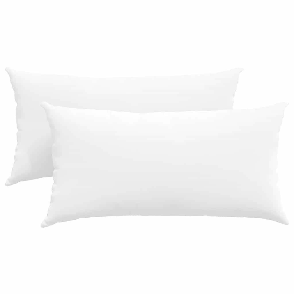 Kanapé párnák 2 pcs Fehér 80 x 40 cm szövet