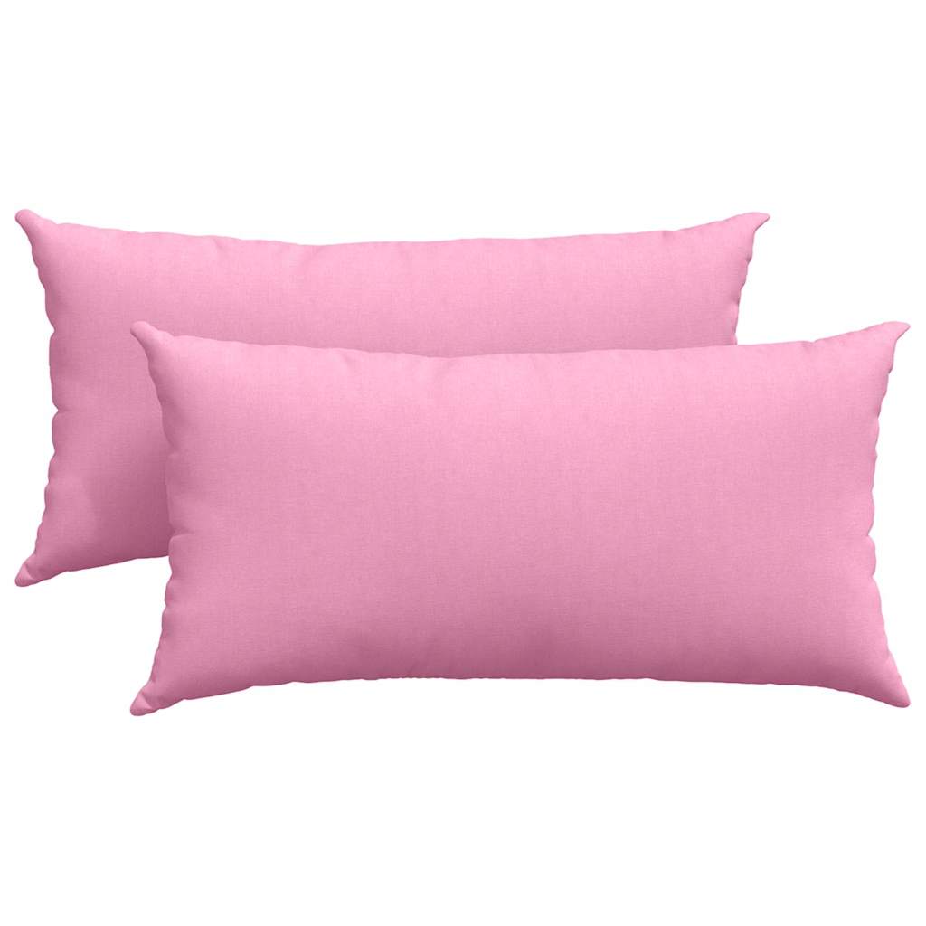 Kanapé párnák 2 pcs Rózsaszín 80 x 40 cm szövet