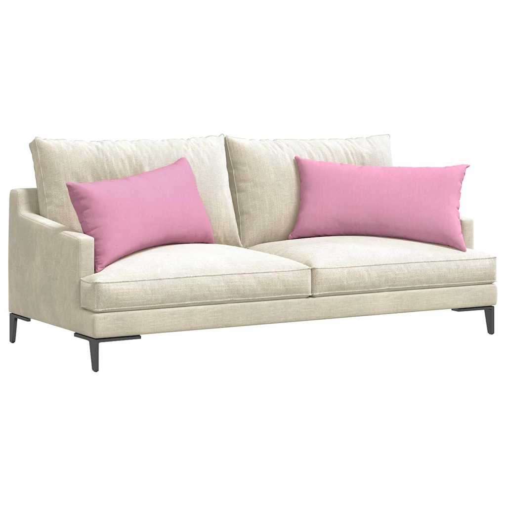 Kanapé párnák 2 pcs Rózsaszín 80 x 40 cm szövet