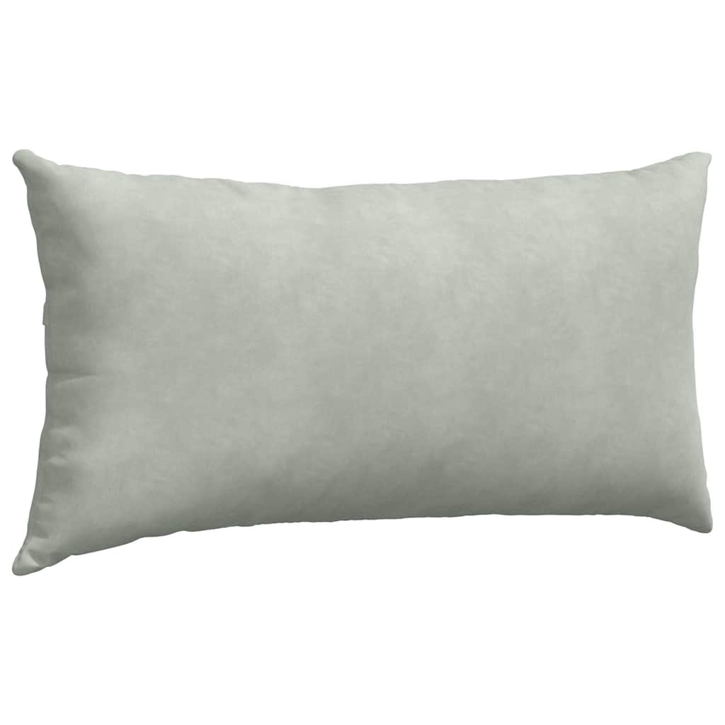 Kanapé párnák 2 pcs Világosszürke 80 x 40 cm Bársonyos szövet