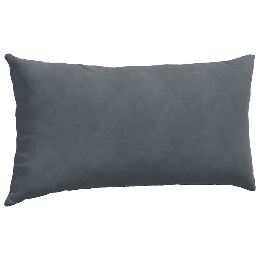 Kanapé párnák 2 pcs Sötétszürke 80 x 40 cm Bársonyos szövet