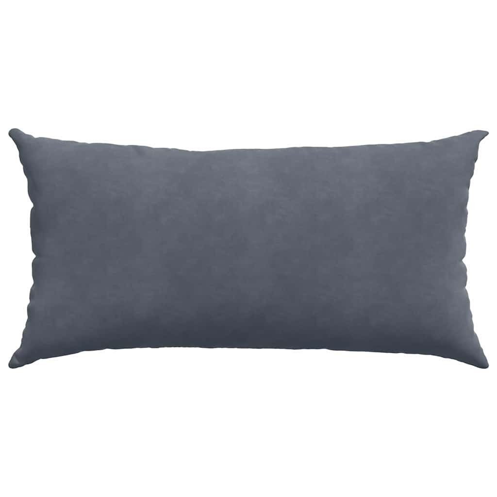 Kanapé párnák 2 pcs Sötétszürke 80 x 40 cm Bársonyos szövet