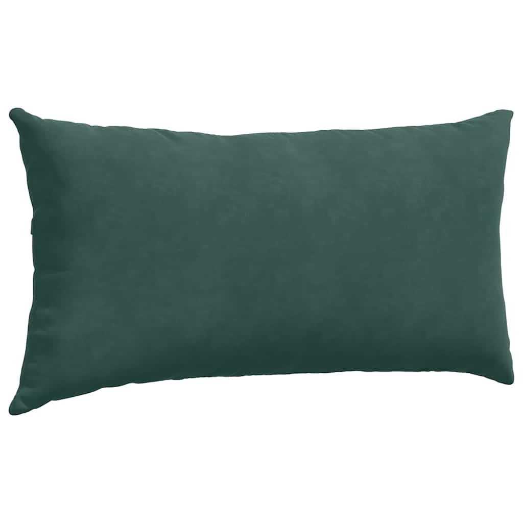Kanapé párnák 2 pcs Sötétzöld 80 x 40 cm Bársonyos szövet