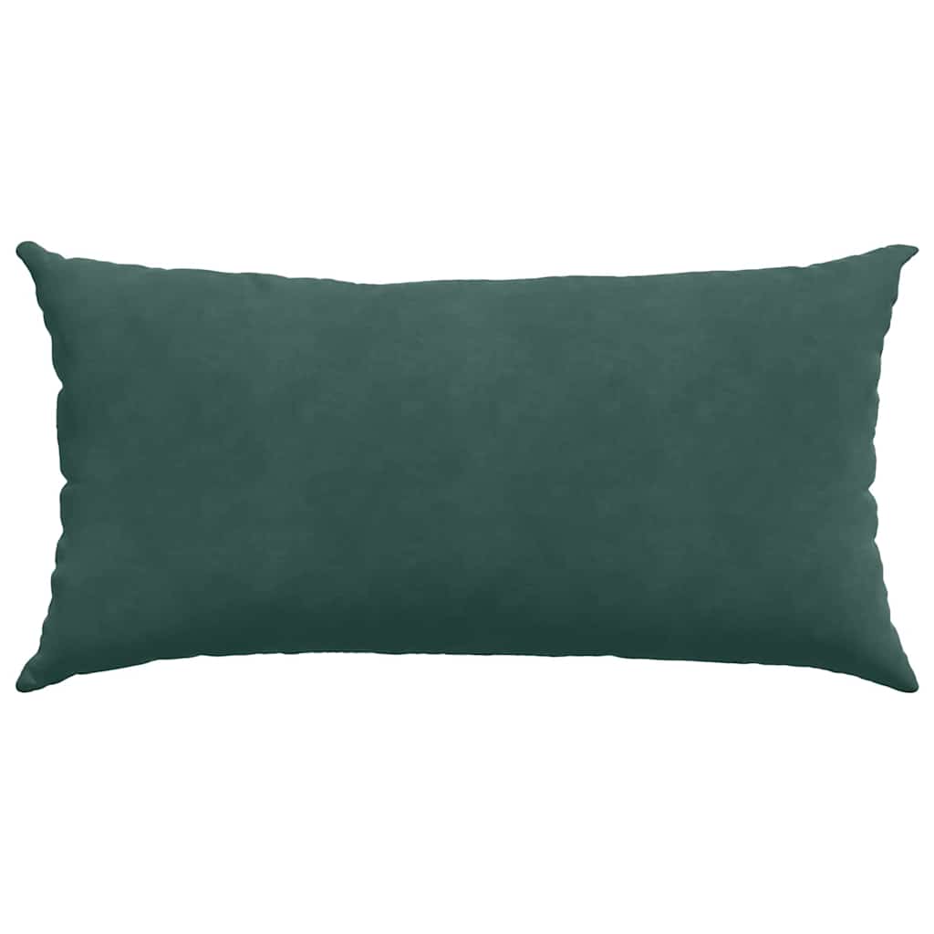 Kanapé párnák 2 pcs Sötétzöld 80 x 40 cm Bársonyos szövet