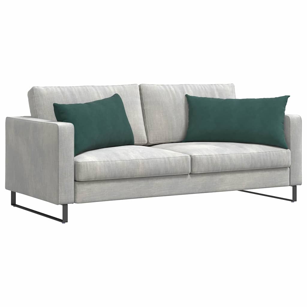 Kanapé párnák 2 pcs Sötétzöld 80 x 40 cm Bársonyos szövet