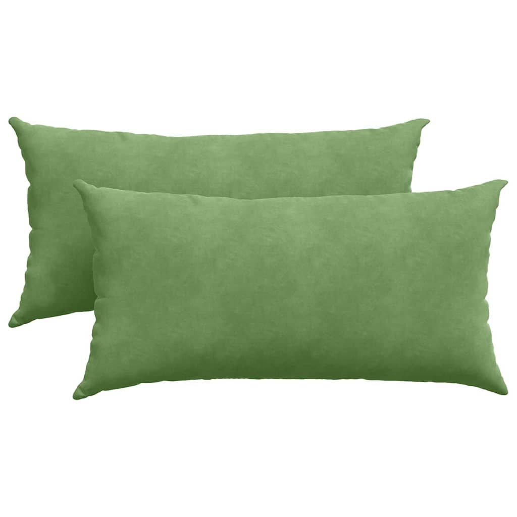 Kanapé párnák 2 pcs Világos zöld 80 x 40 cm Bársonyos szövet