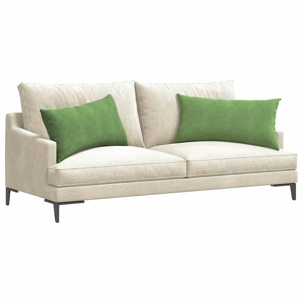 Kanapé párnák 2 pcs Világos zöld 80 x 40 cm Bársonyos szövet