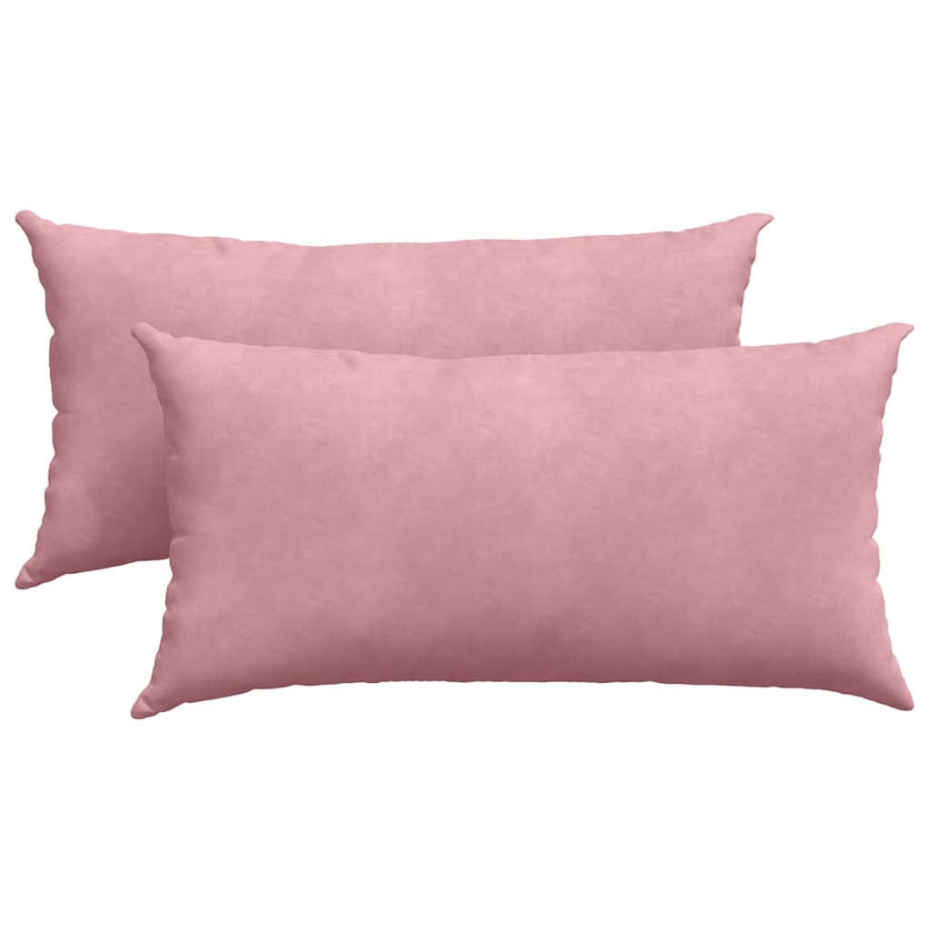Kanapé párnák 2 pcs Rózsaszín 80 x 40 cm Bársonyos szövet