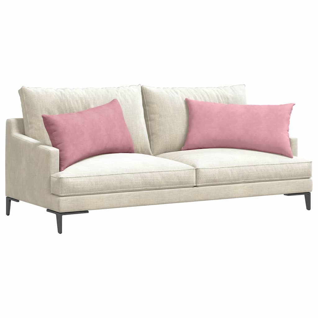 Kanapé párnák 2 pcs Rózsaszín 80 x 40 cm Bársonyos szövet