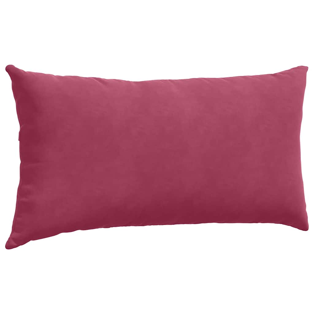 Kanapé párnák 2 pcs Bordó 80 x 40 cm Bársonyos szövet