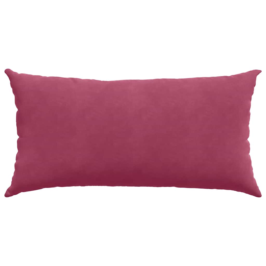 Kanapé párnák 2 pcs Bordó 80 x 40 cm Bársonyos szövet